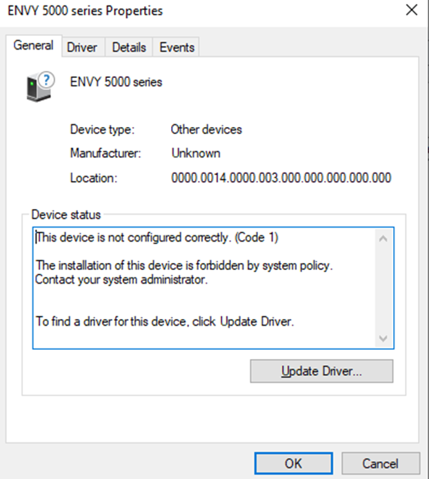 Device installation details.