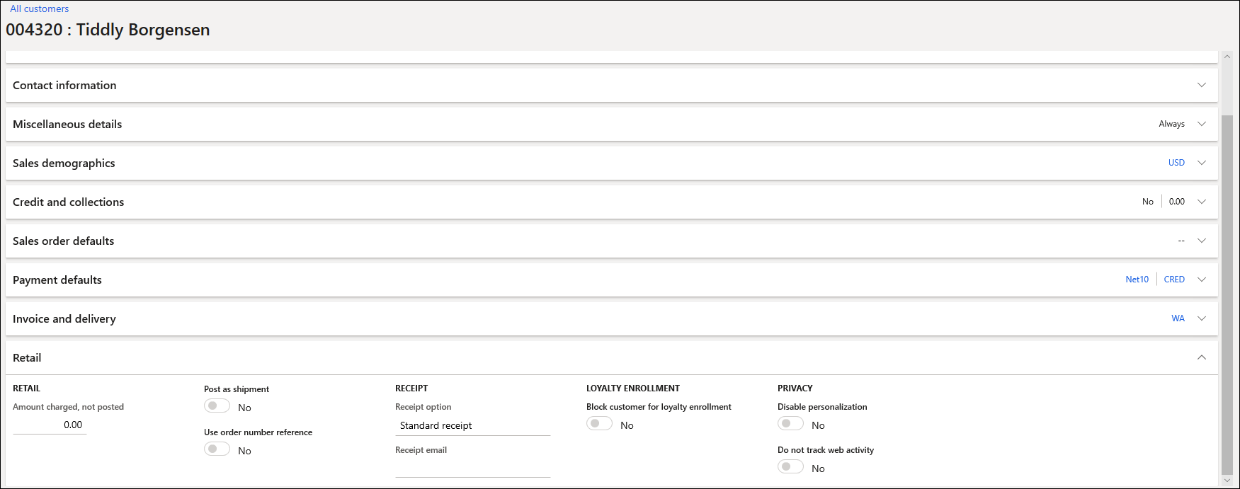 FastTab การขายปลีก