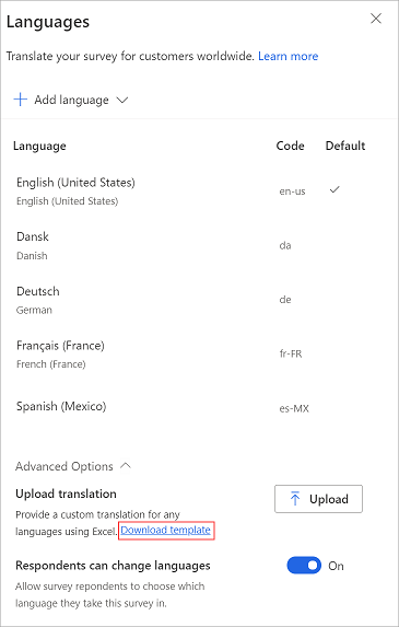 ดาวน์โหลดไฟล์ Excel เพื่อแก้ไขทุกภาษา