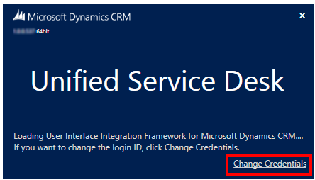 หน้าจอการเปลี่ยนแปลงของ Unified Service Desk