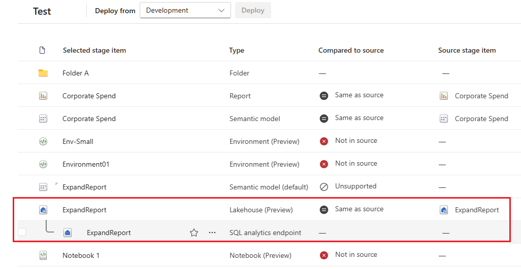 สกรีนช็อตที่แสดงภาพของความสัมพันธ์หลักรองใน UI ใหม่