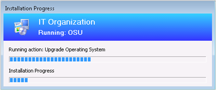 Example of the Task Sequence Progress window.