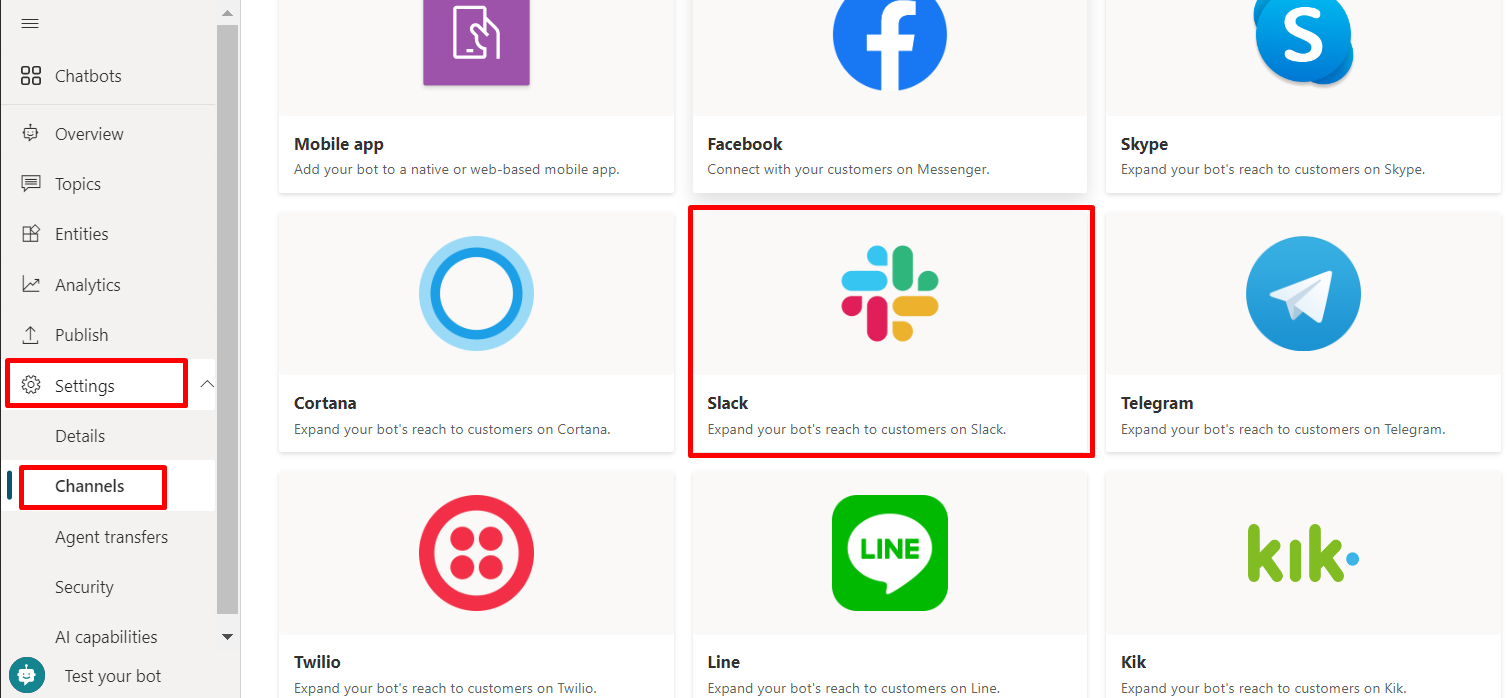 ช่องทาง Slack