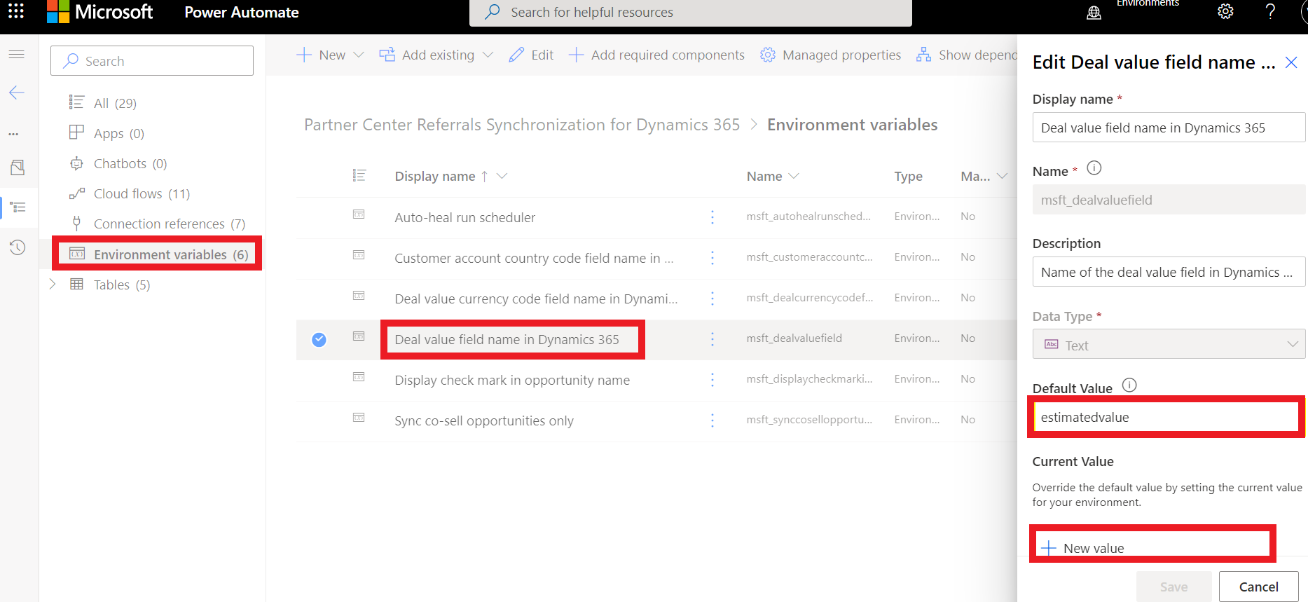 Screenshot shows the calculated field for deal value should not be 0.