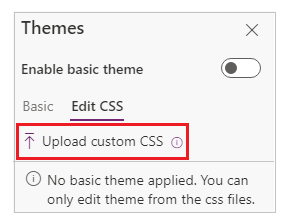 อัปโหลด CSS แบบกำหนดเอง