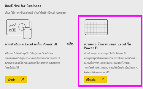 ภาพหน้าจอของพื้นที่ทํางานของฉัน โดยเน้นที่การอัปโหลดและ OneDrive for business