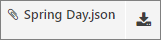 สกรีนช็อตของไอคอนดาวน์โหลดสําหรับไฟล์ JSON