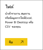 ภาพหน้าจอของกล่องโต้ตอบเลือกไฟล์ โดยเน้นตัวอย่างการวิเคราะห์ด้านการขายปลีก