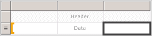 สกรีนช็อตของเทมเพลตตารางบนพื้นผิวการออกแบบ