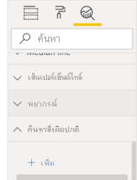 สกรีนช็อตที่แสดงจุดทางเข้าสําหรับการตรวจหาความผิดปกติ