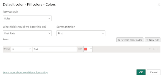 สกรีนช็อตของสีเริ่มต้น - สีเติม - กล่องโต้ตอบสี