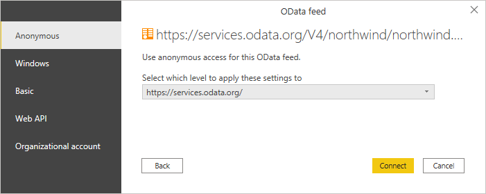 การเลือกข้อมูลประจําตัว OData