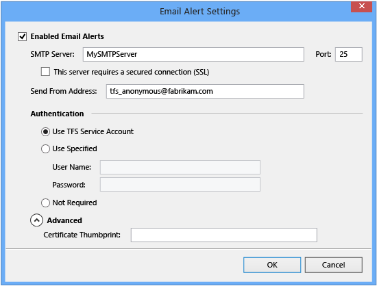 Enable and configure SMTP server