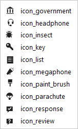 icon_insect, icon_key, icon_list, icon_megaphone, icon_paint_brush, icon_parachute, icon_response, icon_review, icon_ribbon, icon_sticky_note