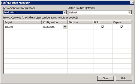 Configuration Manager dialog box