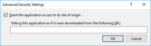 Advanced Security Settings dialog box in Visual Studio