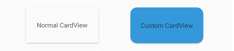 Examples of default CardView and Custom CardView