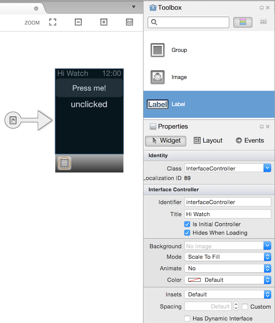 Set the text and attributes of the controls as shown