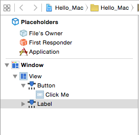 Selecting an element in the Interface Hierarchy