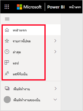 จับภาพของบานหน้าต่างนำทางพร้อมกับเน้นหัวข้อ