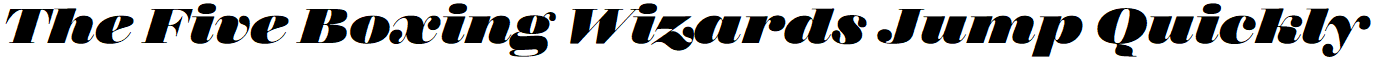 Walbaum Display Heavy Italic sample