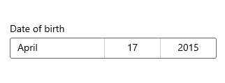 A date picker control.