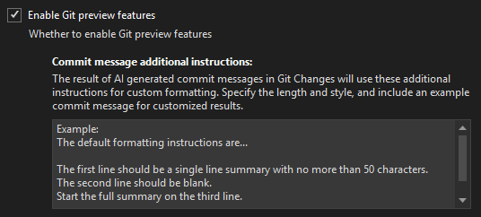 Customize Git Message