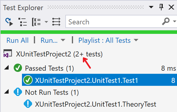 Screenshot that shows a summary line with a plus symbol.