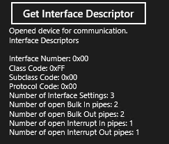 usb interface descriptor.