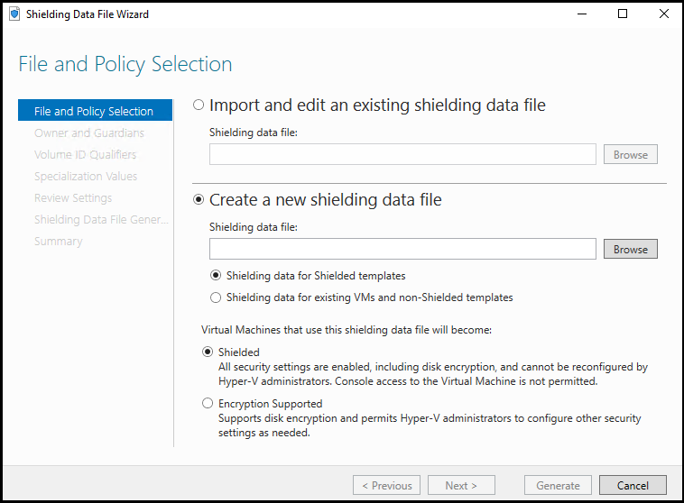 New encryption supported VM