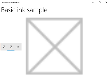 Default ink toolbar location and orientation