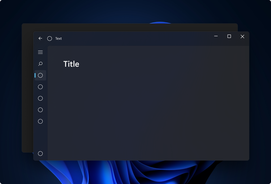 Mica in dark theme