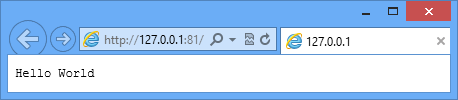 Web 浏览器中显示“Hello World”网页