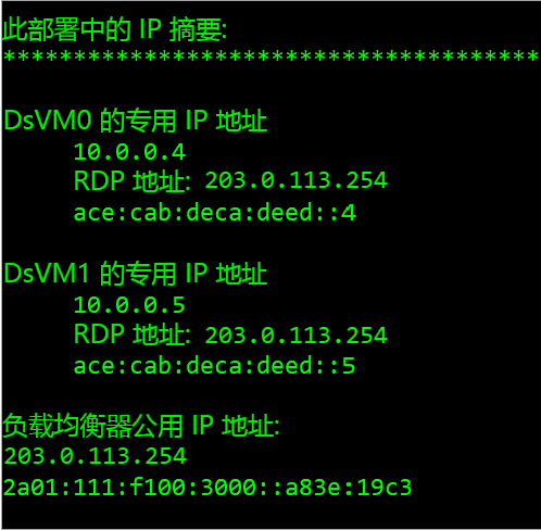 Azure 中的双堆栈 (IPv4/IPv6) 应用程序部署的 IP 摘要