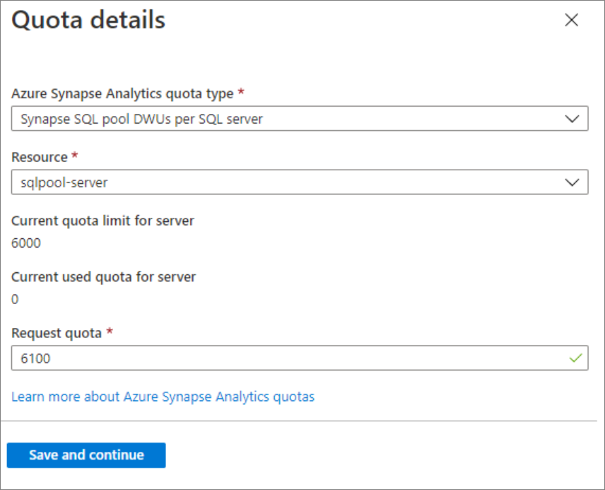 DWU quota details