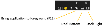 DevTools (in undocked state) docking options