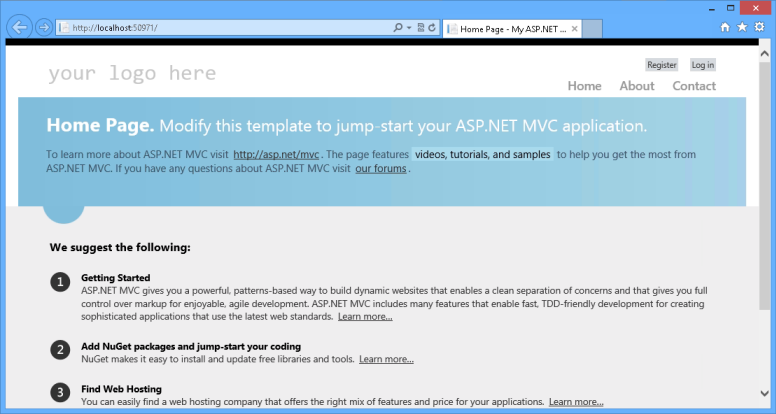 ASP.NET MVC 4 restyled 模板