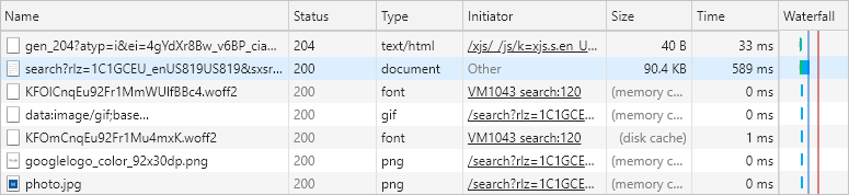 显示 Chrome 中的会话输出的屏幕截图。