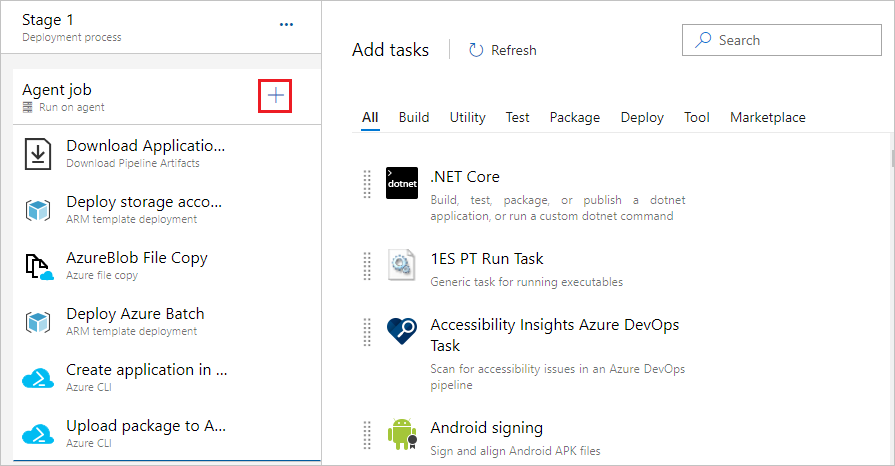 屏幕截图显示用于将 HPC 应用程序发布到 Azure Batch 的任务。