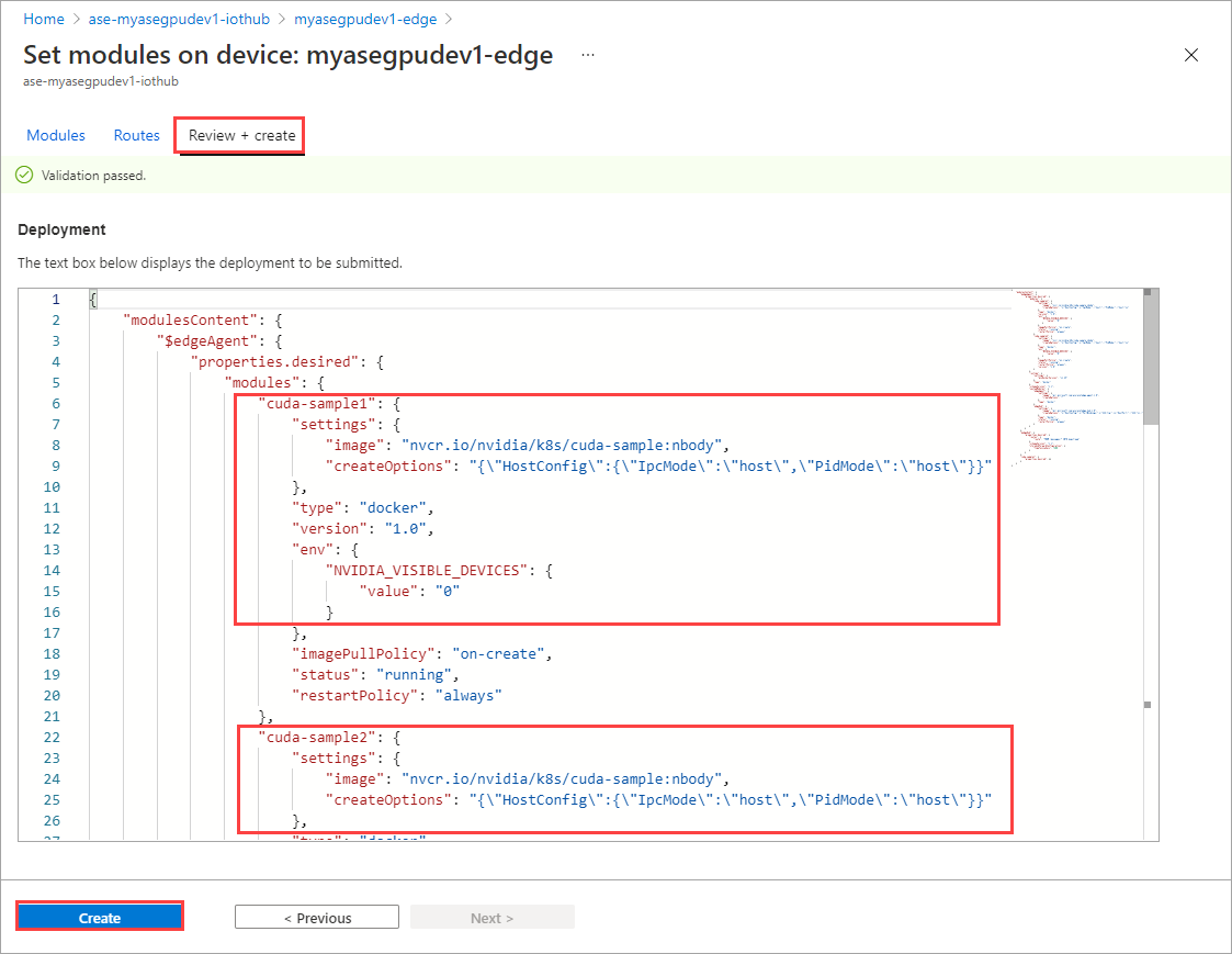 Review and create 2nd deployment.