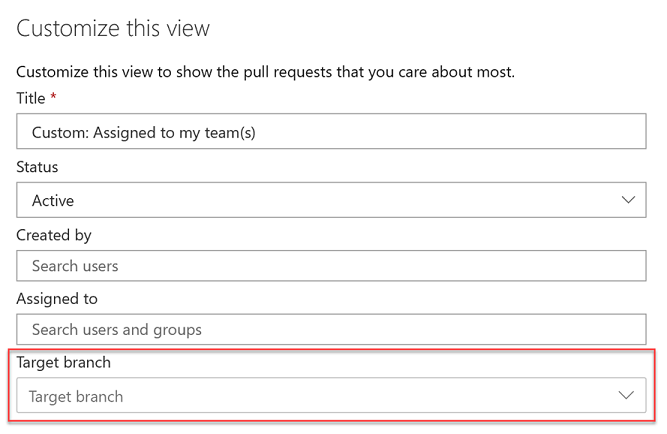 在“我的”选项卡中自定义拉取请求。