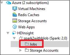 IntelliJ Azure Explorer Job view node.