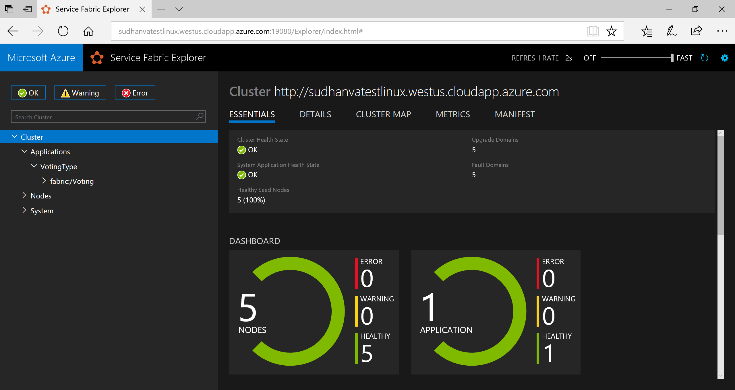 Service Fabric Explorer