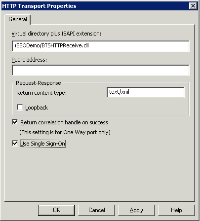 显示“HTTP 传输属性”对话框的图像。