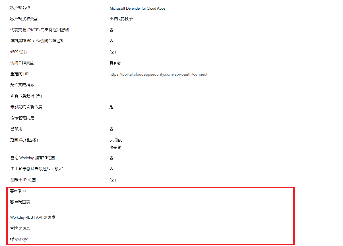 确认 API 客户端注册的屏幕截图。