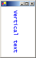 显示垂直字体文本的图形。