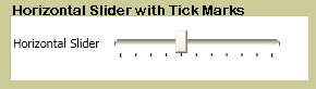 具有刻度线标记的水平滑块