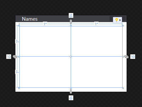 在网格上设置了边距的 WPF 应用