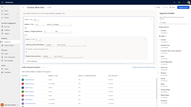 Segment builder