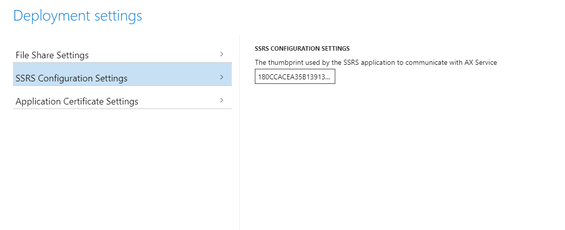 Deployment settings thumbprint example 1.